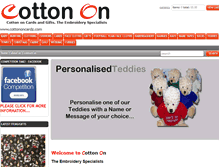 Tablet Screenshot of cottononcardz.com